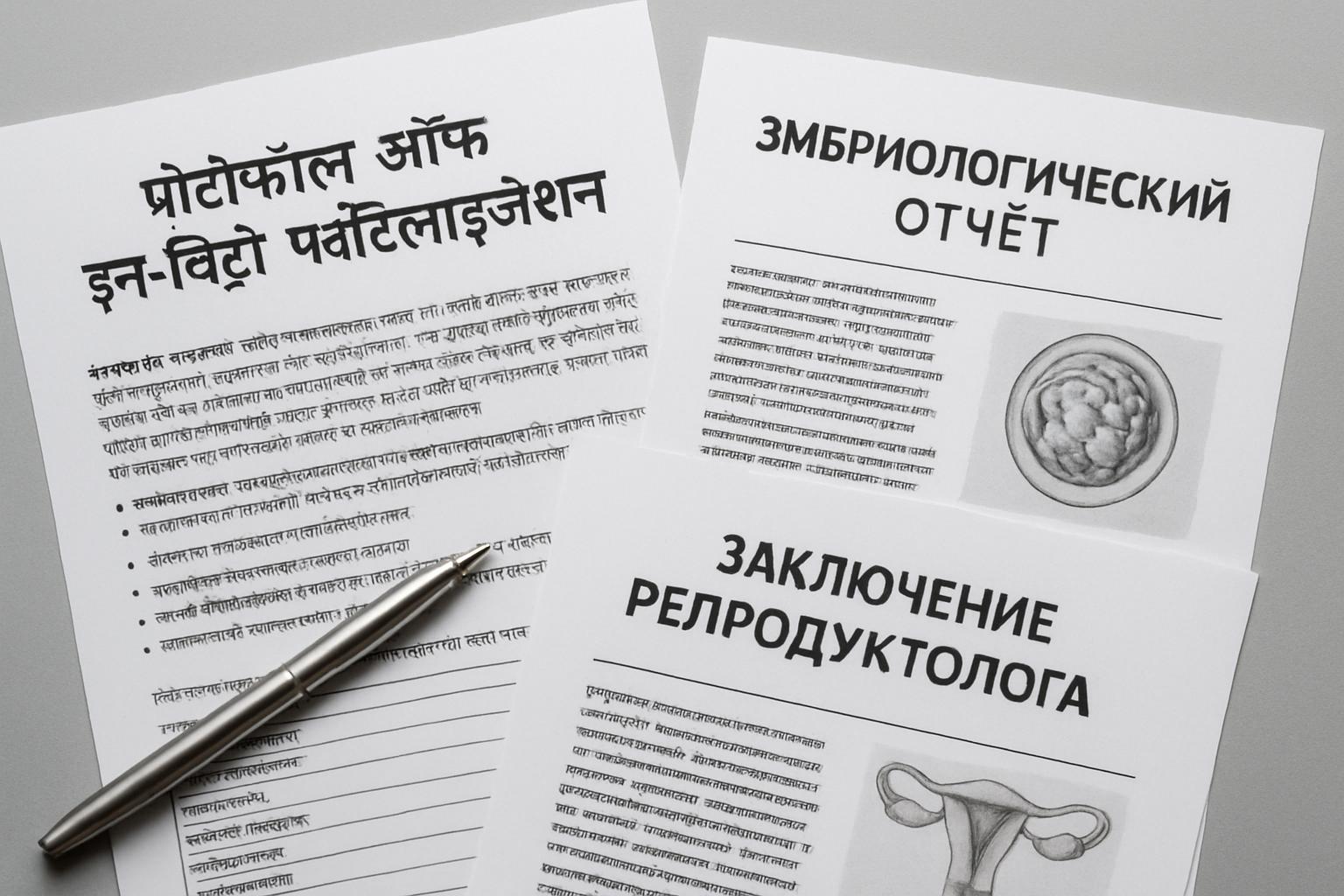 Когда каждая строка решает судьбу: медицинский письменный перевод с хинди на русский для протоколов ЭКО, эмбриологических отчётов и заключений репродуктолога